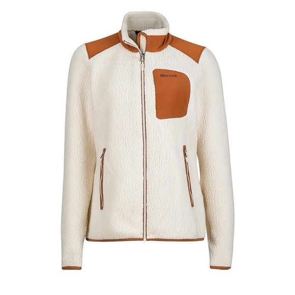 Marmot Wiley Sherpa Jacket size S Full Zip color Cream Terra excellent condition - Picture 3 of 13